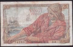Fransa 20 Frank 1942 Çok Temiz