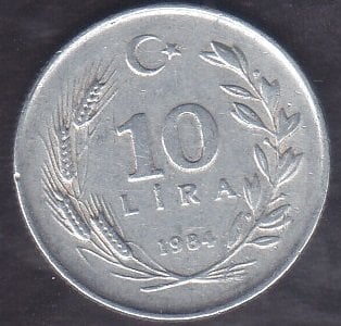 1984 Yılı 10 Lira