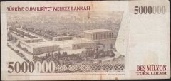 7.Emisyon 5 000 000 Lira H18 640495 Temiz
