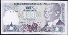 7.Emisyon 1.Tertip 1000 Lira E27 270246 Çok Çok Temiz+