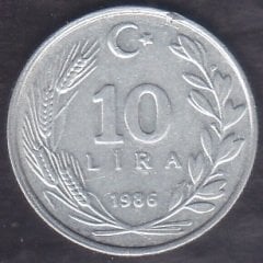 1986 Yılı 10 Lira