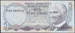 6.Emisyon 2.Tertip 5 Lira H40 350531 Çilaltı