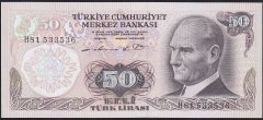 6.Emisyon 1.Tertip 50 Lira H81 533536 Çil