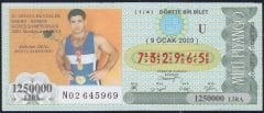 2003 9 Ocak Çeyrek Bilet - U Serisi - Mehmet Özal