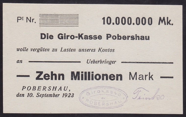 ALMANYA 10 MİLYON MARK 1923 ÇİL