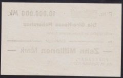 ALMANYA 10 MİLYON MARK 1923 ÇİL
