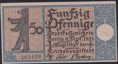 ALMANYA 50 PFENNİNG 1921 ÇİL 4 NUMARA