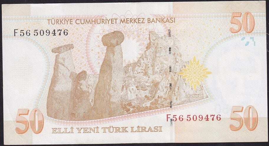 8.Emisyon 50 YTL F56 509476 Çok Çok Temiz+