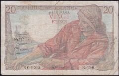 Fransa 20 Frank 1949 Temiz