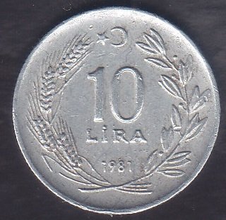 1981 Yılı 10 Lira
