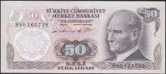 6.Emisyon 1.Tertip 50 Lira H80 165738 Çok Çok Temiz+