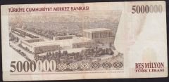 7.Emisyon 5 000 000 Lira H15 242054 Çok Temiz