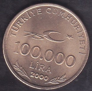 2000 YILI 100000 LİRA ÇİLALTI ÇİL eski para değerleri