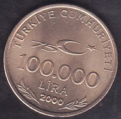 2000 YILI 100000 LİRA ÇİLALTI ÇİL eski para değerleri