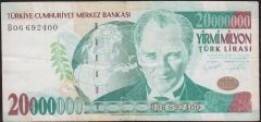 7.Emisyon 20 000 000 Lira B06 692400 Çok Temiz