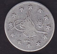 1293/22 Abdulhamid 2 Kuruş Gümüş
