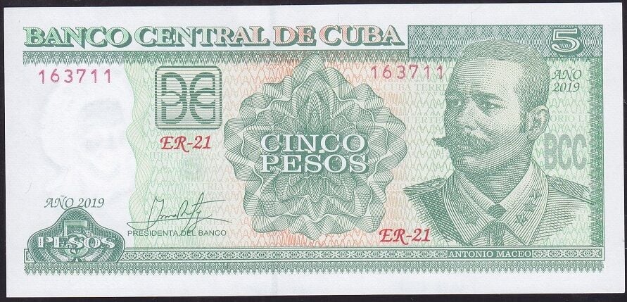 Küba 5 Pesos 2019 Çilaltı