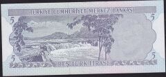6.Emisyon 2.Tertip 5 Lira I12 375982 Çilaltı