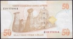 8.Emisyon 50 YTL G39 778964 Çok Çok Temiz+