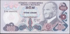 6.Emisyon 2.Tertip 1000 Lira E08 386052 Çilaltı