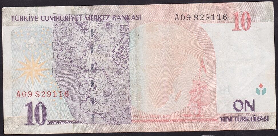 8.Emisyon 10 YTL A09 829116 Çok Temiz+