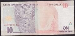 8.Emisyon 10 YTL A09 829116 Çok Temiz+