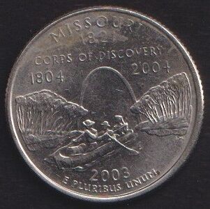 Amerika Çeyrek Dolar 2003 D Hatıra Missouri