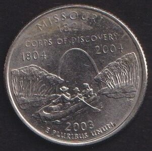 Amerika Çeyrek Dolar 2003 D Hatıra Missouri