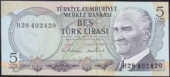 6.Emisyon 2.Tertip 5 Lira H28 402420 Ççt Çilaltı