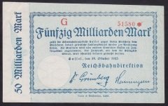 ALMANYA 50 MİLYAR MARK 1923 ÇİLALTI