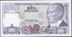 7.Emisyon 1.Tertip 1000 Lira C09 211808 Çil