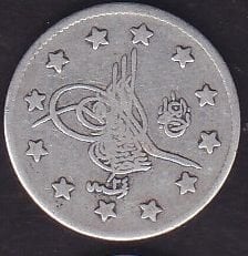 1293/24 Abdulhamid 2 Kuruş Gümüş