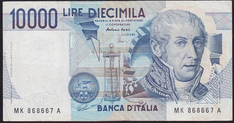 İtalya 10.000 Lire 1984 Çok Temiz