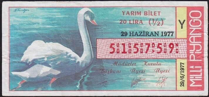 1977 29 Haziran Yarım Bilet - Y Serisi
