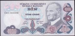 6.Emisyon 2.Tertip 1000 Lira E02 233303 Çilaltı Çil