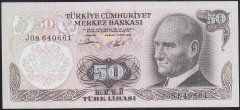 6.EMİSYON 2.TERTİP 50 LİRA J08 640661 ÇİLALTI ÇİL