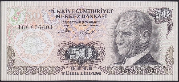 6.EMİSYON 2.TERTİP 50 LİRA I66 626401 ÇİLALTI