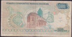 7.EMİSYON 1.TERTİP 5000 LİRA A43 176787 ÇOK TEMİZ