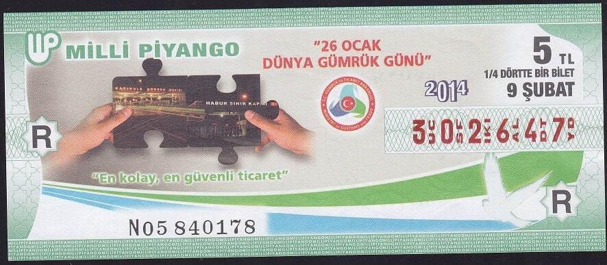 2014 9 Şubat Çeyrek Bilet - R Serisi