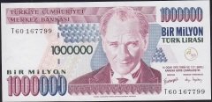 7.Emisyon 3.Tertip 1 000 000 Lira T60 167799 Çilaltı Çil