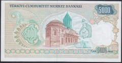7.EMİSYON 1.TERTİP 5000 LİRA A38 399673 ÇÇT +