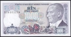 7.Emisyon 1.Tertip 1000 Lira B28 572279 Çil