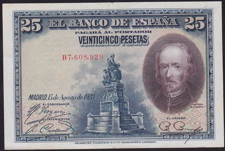 İspanya 25 Pesetas 1928 Ççt Çilaltı