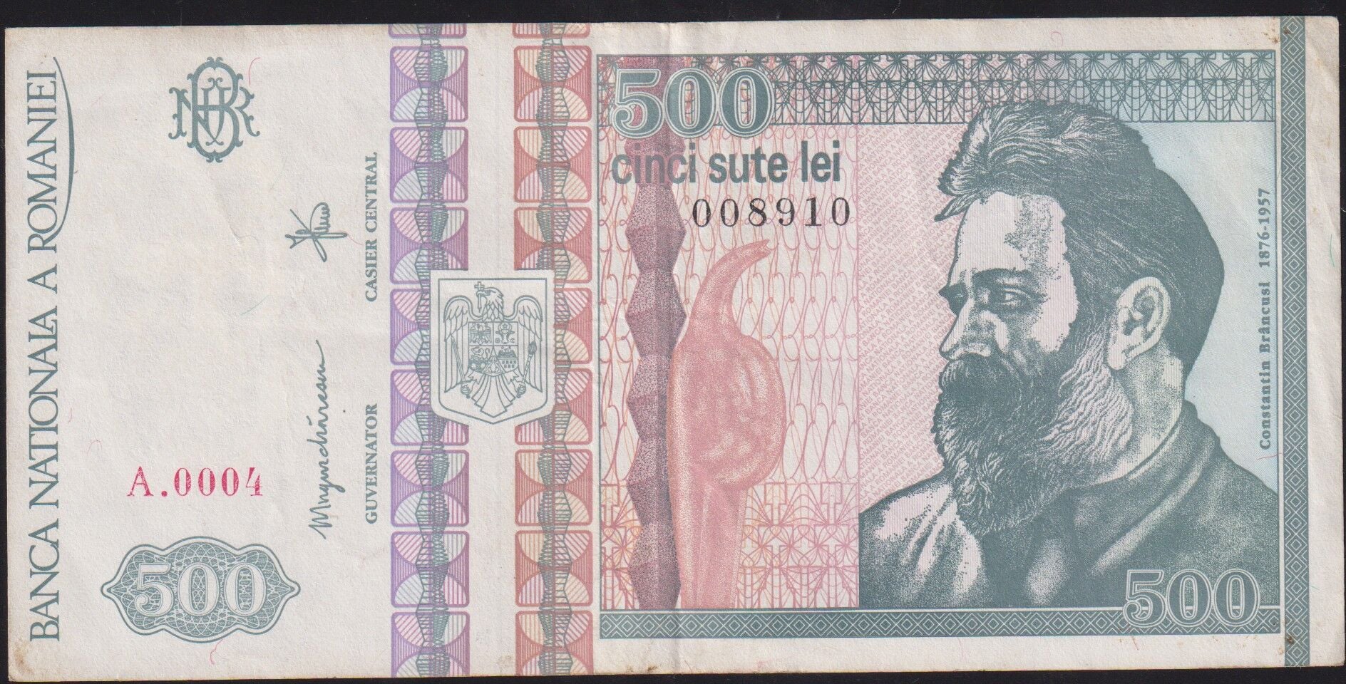 Romanya 500 Lei 1992 Çok Çok Temiz Pick 101