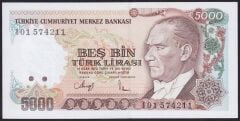 7.Emisyon 4.Tertip 5000 Lira I01 574211 Çil