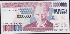 7.Emisyon 3.Tertip 1 000 000 Lira T50 830487 Ççt Çilaltı