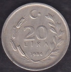 1984 YILI 20 LİRA
