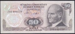 6.EMİSYON 2.TERTİP 50 LİRA J05 460739 ÇÇT ÇİLALTI