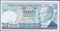 7.Emisyon 2.Tertip 500 Lira D37 422667 Çilaltı Çil