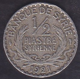 SURİYE 1/2 PIASTRE 1921